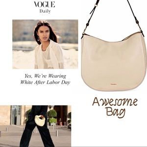 Classic Calvin Klein Pebbled Leather Shoulder Bag